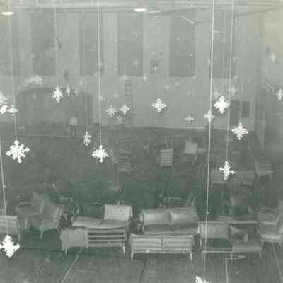 ‌'Winter Fantasy' J-Hop Decorations for Jan. 30, 1954.