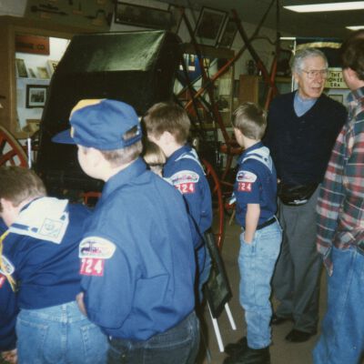 Bear Scouts of Pack 724 Observing the Good Ole Transportation Used Years Ago