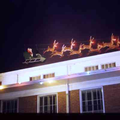 Santa Sleigh and Reindeer Christmas Decorations
