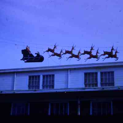 Santa Sleigh and Reindeer Christmas Decorations