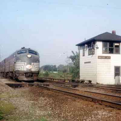 Wayne Junction Tower. Westbound train