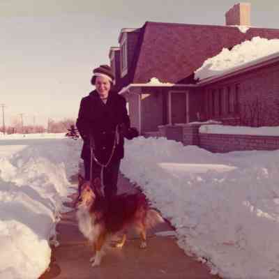 Eileen Lekas at her house on 38945 Glenwood Ave in Wayne Michigan in the winter of 1975.