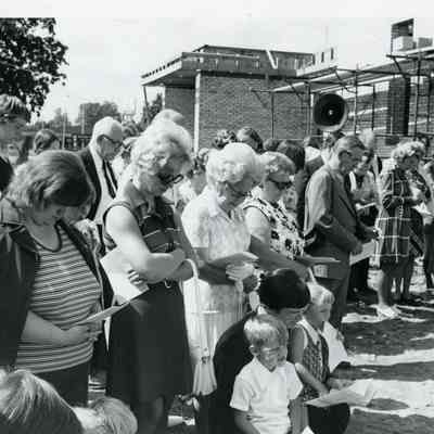 Laying cornerstone 1973