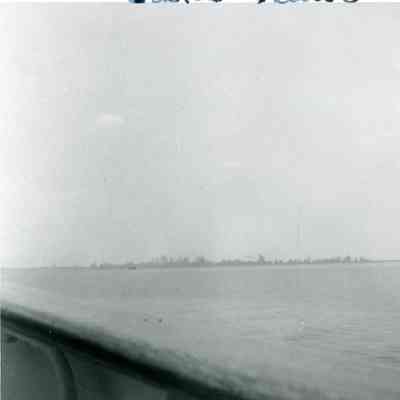 Chicago Skyline view on the S S South American on May 29, 1955 to June 01 1955 on May 31 to Chicago of the Senior Cruise.