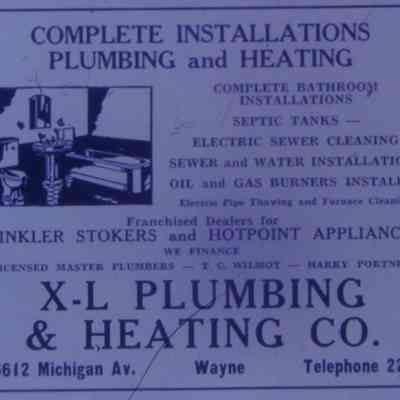 1947 Ad. X-L Plumbing and Heating. 35612 Michigan.
