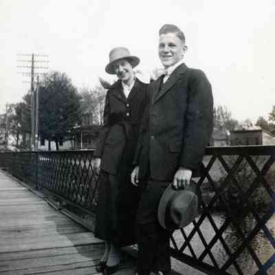 Ann and Ray on the old bridge.