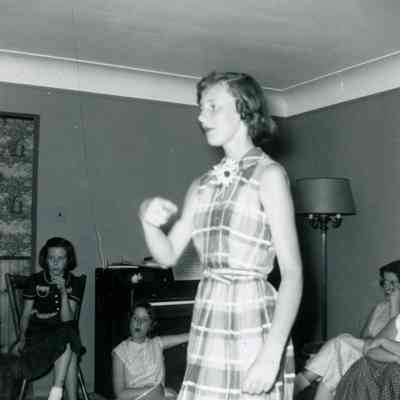 Shirley's Sister, Kitty Hillyard and Judy Spada at Shirley Hickey's Party on June 12, 1953.