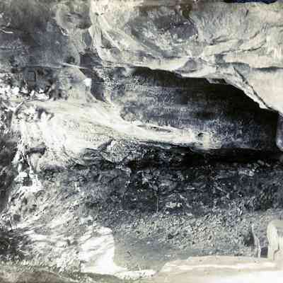 A cave in the ledge, Grand Ledge, Michigan.