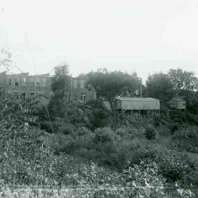 Looking from Wayne road at the back of the Michigan Avenue Stores