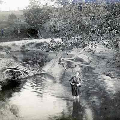 Floy Warner in the Lower Rouge River.