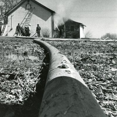 Firefighters in training