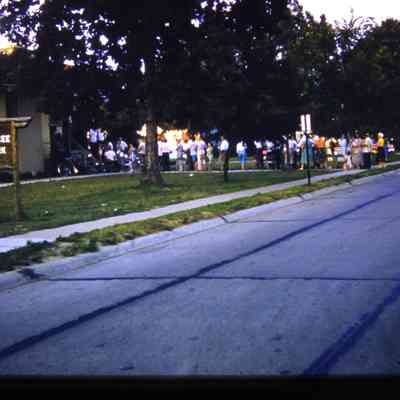 Voting in August. 1958 City Election at Jaycee park pavilion