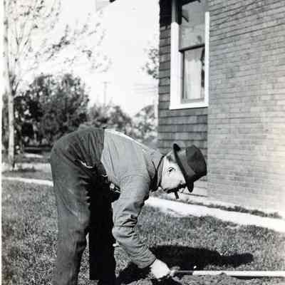 Brandt Warner at his house in Plymouth.
