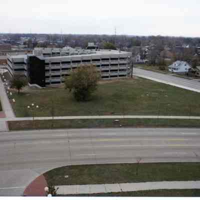 Veterans Peace Memorial, Parking Structure and area around Post Urban Renewal