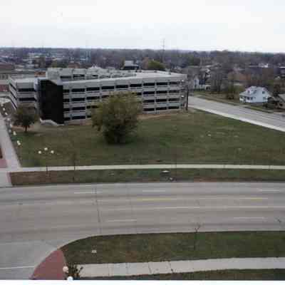 Veterans Peace Memorial, Parking Structure and area around Post Urban Renewal