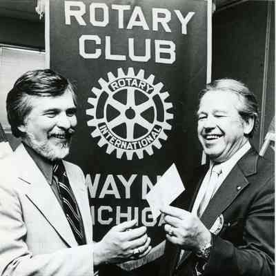 Rotary Donates Funds for WMHS Football Scoreboard on May 12, 1982.