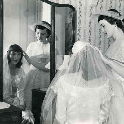 Bernice Greenawalt on her wedding day on 07/16/1949.
