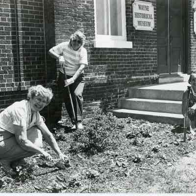 Ladies doing Gardening at the Museum