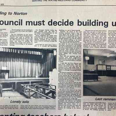 Jan 10, 1975 article about empty rec center.