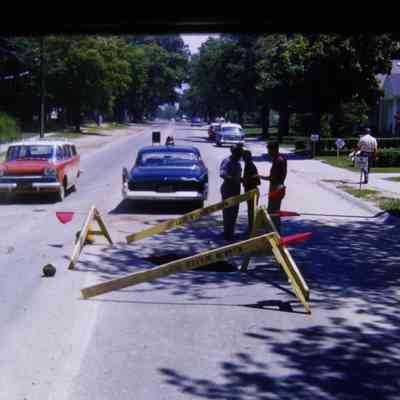Glenwood Road sewer cave in on August of 1960