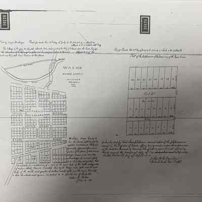 1836 Plat Map Of Wayne