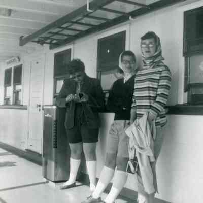 Roxie Fortine, Maxine Barton and Margaret Bunnell on the Senior Cruise.