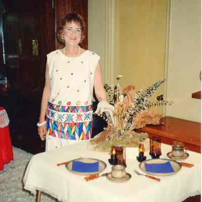 Marianne Triece with her table display.