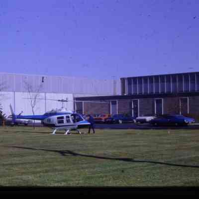 Helicopter on Lawn. 1974