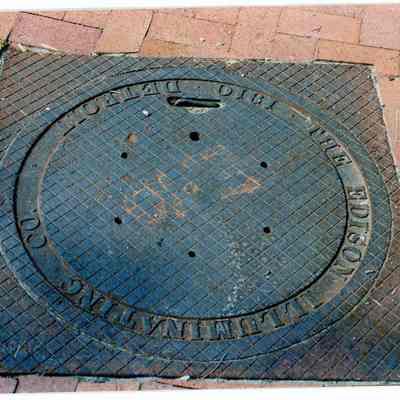 1910 Edison Illuminating Co. Manhole Cover. Edison Illuminating Co. is the old name for The Detroit Edison.