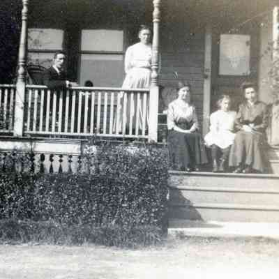 L to R; Mr. William Adams, Mrs. George Roper, Elizabeth Habler, Hellen Roper and Nellie Adams