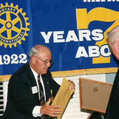 Dale Weston at the 75th year anniversary of the Rotary Club in 1997.