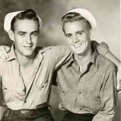 Charles Merrell and Unknown in WWII.