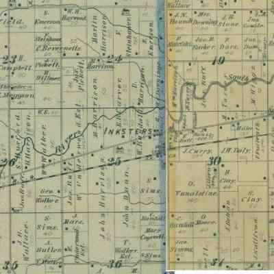 1876 Atlas Map of Inkster