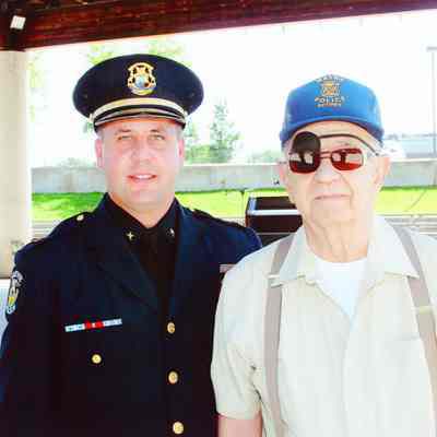 Wayne Police Chief Jason Wright and Retired Lt. Stan Sak