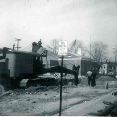 Digging new sewers, April 1965.