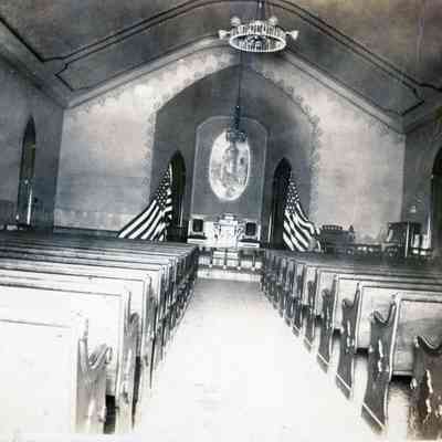 Interior of the Lyons Methodist Church on May of 1917.