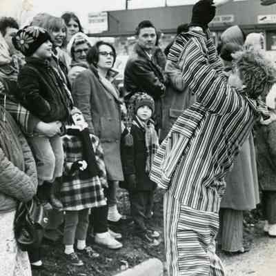 Clown in Christmas Parade, 1970.