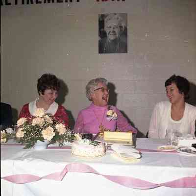 Ida Doletzky in pink dress.