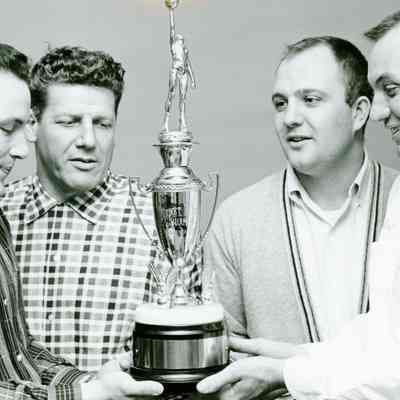 Wayne Police Officers with a Trophy