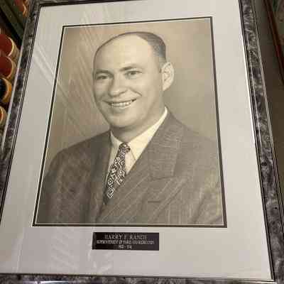 Harry F. Ranch: Harry F. Ranch Superintendent of Parks and Recreation 1940-1946. Frame photograph 2021.16.8