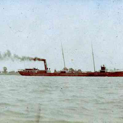 A boat Scene from Detroit River and Belle Isle by Brant Warner and Mamie Chaffee in the summer of 1900.