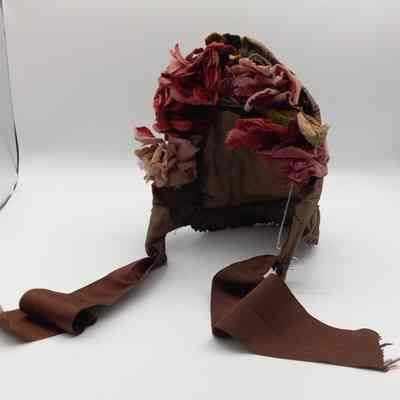 Floral wedding bonnet