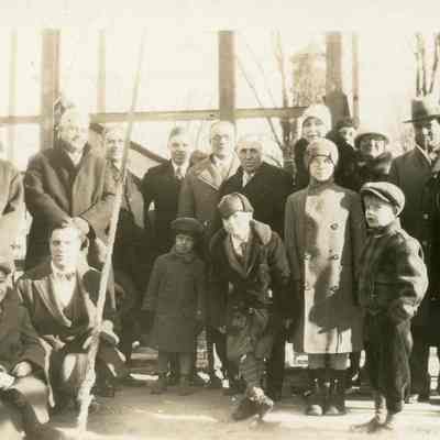 Cornerstone Laying Ceremony at First Methodist Church in Wayne MI in 1928.