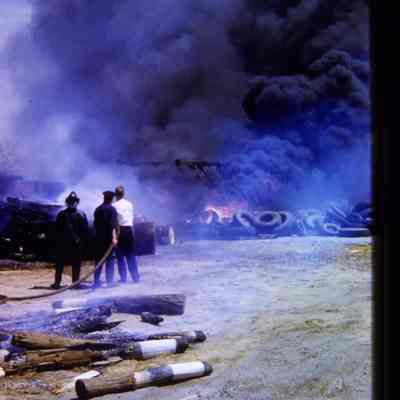 Tire Fire at Junkyard, May 1958