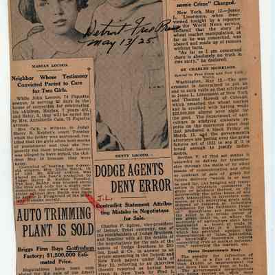 Briggs Firm Buys Gotfredson Factory NewsPaper 1925