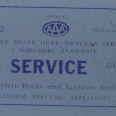1947 Ad. Kings Service Station gas station