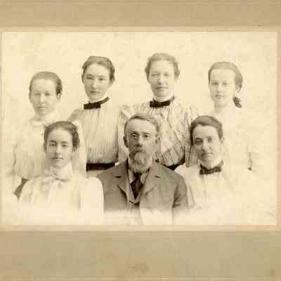 Top L to R; Salome, Mabel, Cora and Ethel, Bottom L to R: Florence, John and Dena