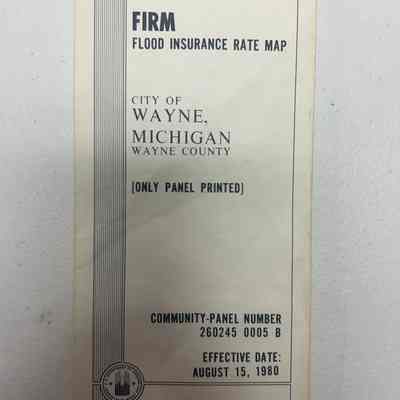 1980 Flood Insurance Map Of Wayne