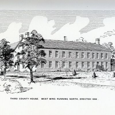 Brick building extended again 1858