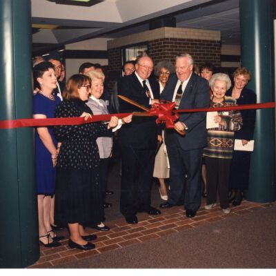 Library Dedication ribbon Cutting